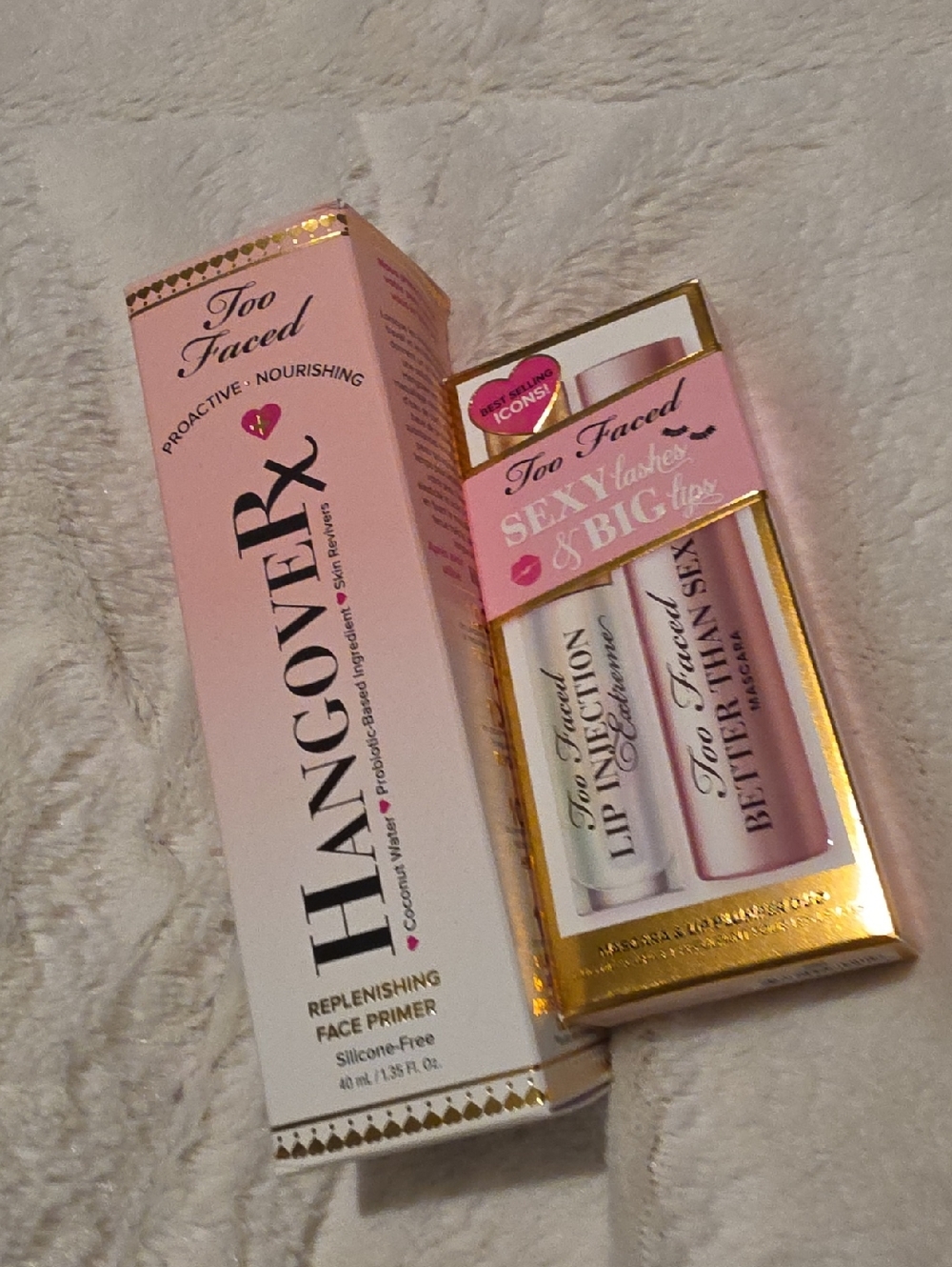 Too Faced Hangover RX Face Primer and Mascara And Lip Duo